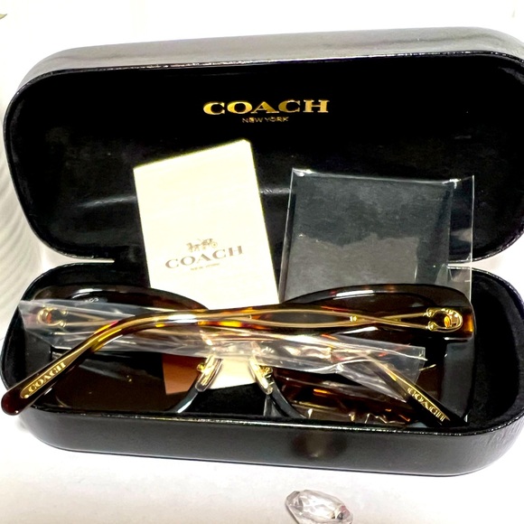 Coach Brown Tortoiseshell Sunglasses Classic Style New - Picture 6 of 12